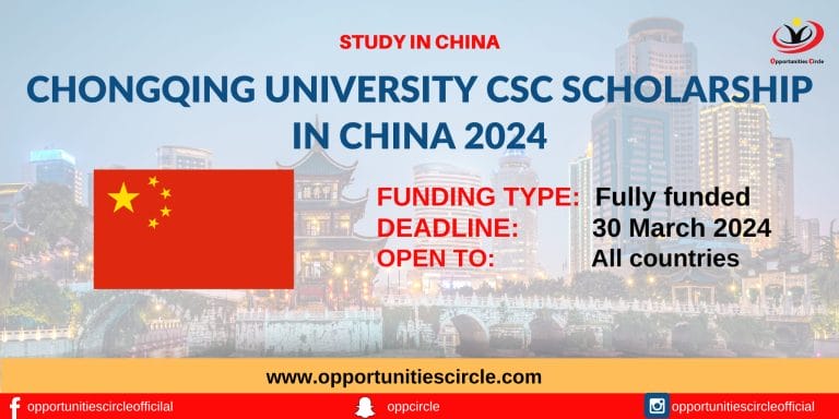 Chongqing University CSC Scholarship in China 2024