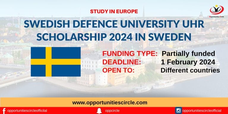 Swedish Defence University UHR Scholarship 2024