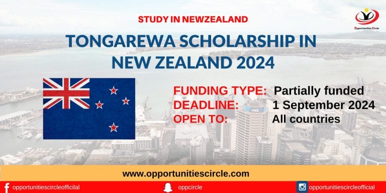 Tongarewa Scholarship in New Zealand 2024