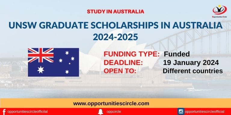 UNSW Graduate Scholarships in Australia 2024-2025