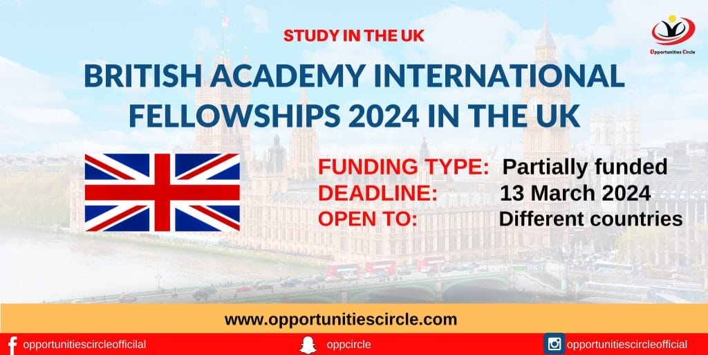British Academy International Fellowships 2024 in the UK