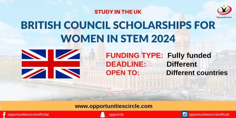 British Council Scholarships for Women in STEM 2024