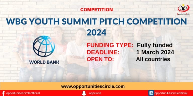 WBG Youth Summit Pitch Competition 2024