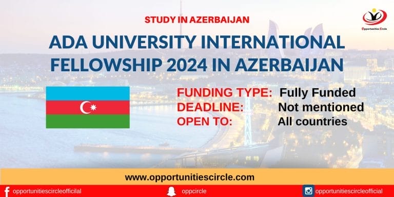ADA University International Fellowship 2024 in Azerbaijan