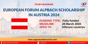 European Forum Alpbach Scholarship in Austria 2024