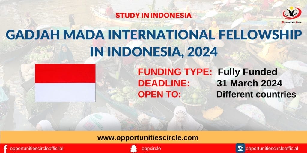 Gadjah Mada International Fellowship 2024 in Indonesia