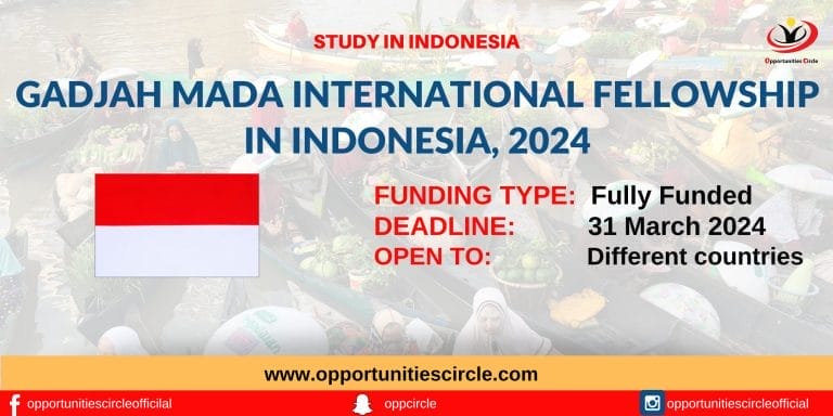 Gadjah Mada International Fellowship 2024 in Indonesia