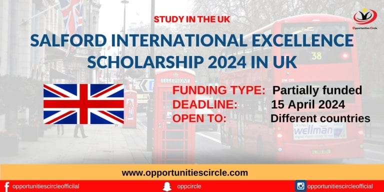 Salford international excellence scholarship 2024 in UK