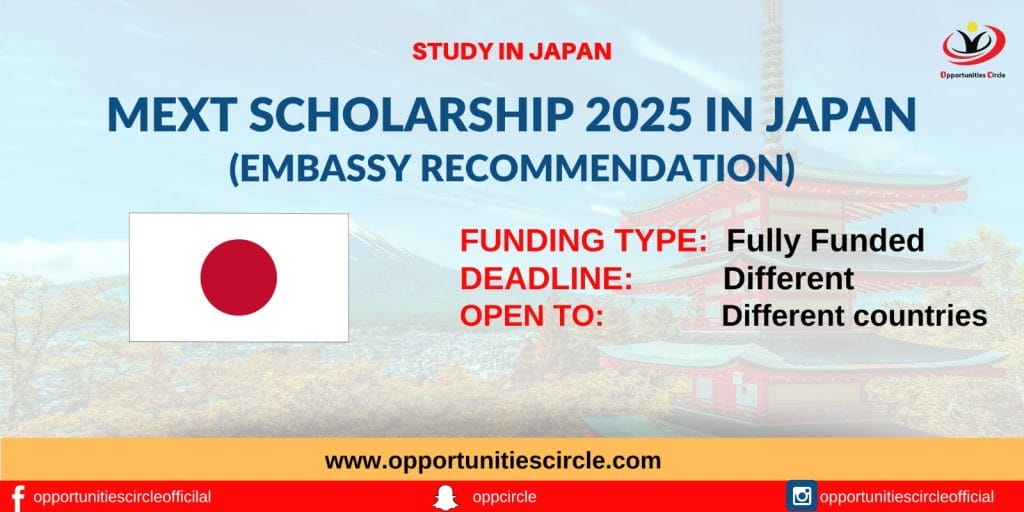 Mext Scholarship in Japan