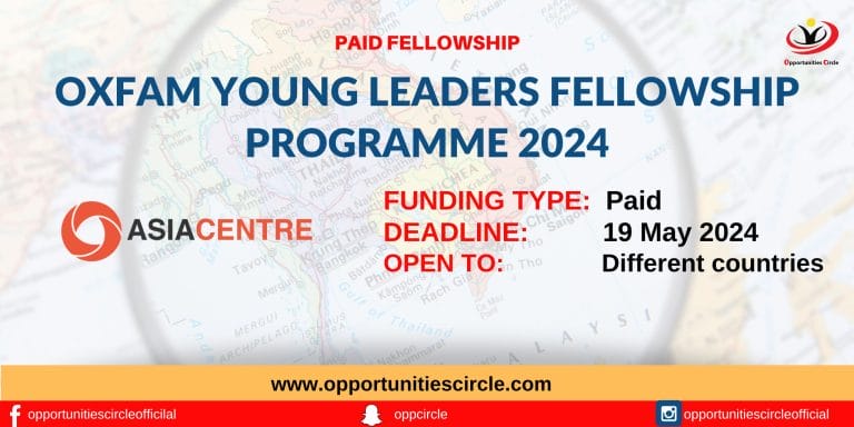 Oxfam Young Leaders Fellowship Programme 2024