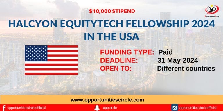 Halcyon EquityTech Fellowship 2024 in USA