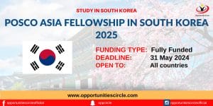 POSCO Asia Fellowship in South Korea 2025